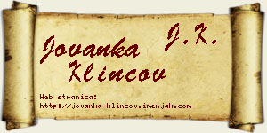 Jovanka Klincov vizit kartica